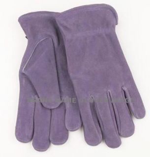 Kinco Womens Purple Leather Work Garden Gloves s M L