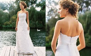 Lace Belter A Line Wedding Dress Sash Lea Ann Alyssa