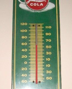 Nice Vintage Golden Girl Cola Sun Drop Thermometer Tin Sign 27