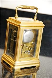 Antique French Le Roy Fils Palais Royal Alarm Gorge Carriage Clock