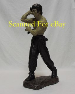 RARE Vintage Bruce Lee Single Nunchaku Statue China