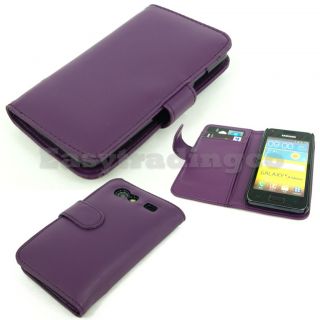 Purple Book Agenda Type Leather Case Samsung Galaxy s Advance i9070