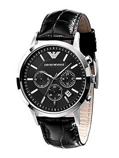 Emporio Armani AR2447 Gents Leather strapped watch   House of Fraser
