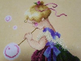 Completed Cross Stitch L L Isabellas Garden