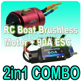 RC Boat Racing 3060KV Brushless Motor Seaking 90A ESC Waterproof New