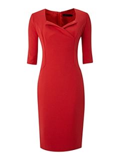 Kenneth Cole Tux collar dress Coral   House of Fraser