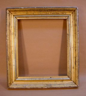 1830s Lemon Gold Leaf Water Gilt Reeded Period Picture Frame