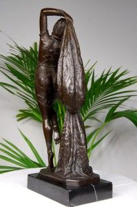 100 Bronze Art Deco Exotic Dancer Signed A Leonard