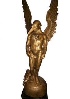Jorge Marin Icaros Bronze with Spreaded Wings Signed Large