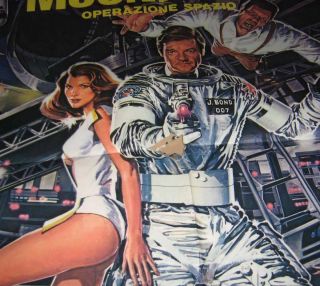James Bond 007 Moonraker Operazione Spazio Italy 2sh Vintage OG Poster