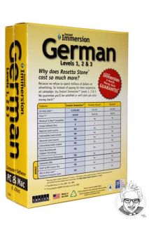 Instant Immersion German Levels 1 2 3 PC Mac New