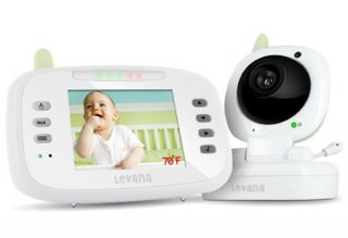 Levana Wireless Video Baby Monitor w Intercom 3 5 LCD Monitor Night