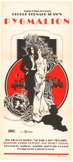 Pygmalion Movie Poster 1938 My Fair Lady Orig 1sheet