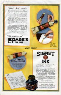 FP 1918 Lepages Glue Signet Ink Write Hobby Craft Pen Art