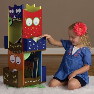 Levels of Discovery LOD20059 Kids Book Shelf Owls Revolving Bookcase