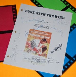 Gone with The Wind Signed Script rpt Vivien Leigh
