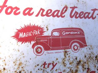 CA 1960 Tin Advertising Store Sign Gordons Potato Chips