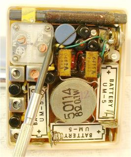 1959 Toshiba Light Pink 6TP 357 & Marconi black 450 Transistor Radios