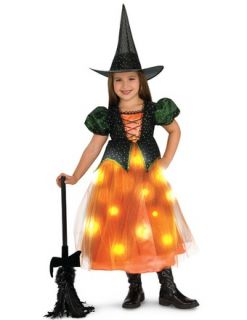 NEW KIDS TWINKLE WITCH GIRLS CANDY CORN LIGHT UP TODDLER CHILD