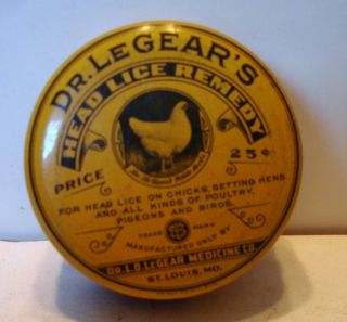 Dr. LeGears Veterinary Head Lice Remedy For Chicken Tin Graphic St