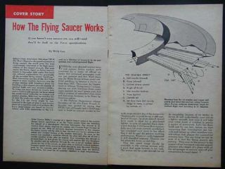 How Flying Saucer Works by Willy Ley 1956 Coanda Effect