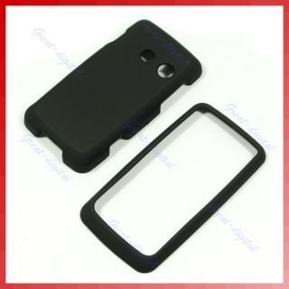 Rubberized Hard Cover Case F LG Rumor Touch LN510 Black