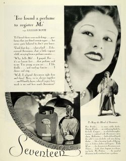 1931 Ad Colgate Seventeen Perfume Brillantine Powder   ORIGINAL