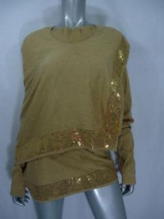 Libby Edelman Wrap Sweater with Sequins Gold Size 2X
