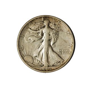 1919 s US Walking Liberty Half Dollar 50c XF