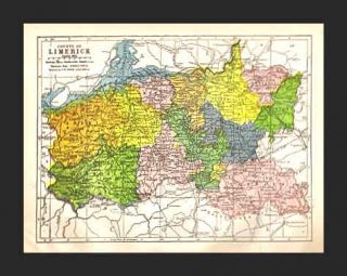 Limerick County Ireland 1899 Map