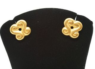 Linda Lee Johnson Barneys Premier Jewelry Designer 22K Earrings