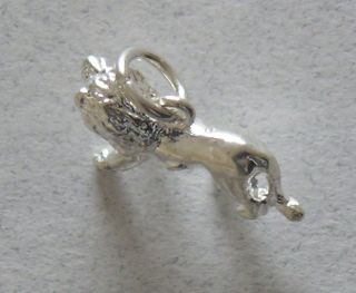 Lion 3D Charm Pendant Real Genuine 925 925 Sterling Silver Leo Zodiac