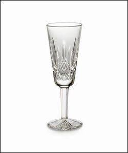 Pair Waterford Lismore Tall Champagne Flutes