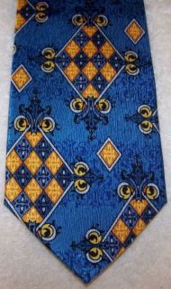 Limbaugh Checker Board Electric Neckwear Tie Silk New