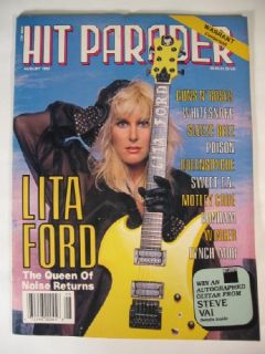 1990 Hit Parader Lita Ford Warrant Whitesnake Poison