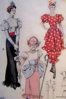 Vtg 1920s Style Bathing Suit Dress Costume Pattern S14
