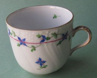 Herend Porcelain Blue Garland Cornflower Demitasse Cup