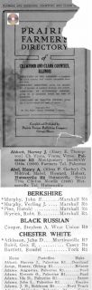 Clark Crawford Co Illinois IL Genealogy Directory 1920