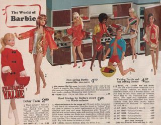 1970 World of Barbie Catalog Advertising Pages Dolls Accessories House
