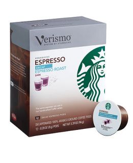 Starbucks Verismo Coffee Pods, 12 Count Espresso Decaf   Electrics