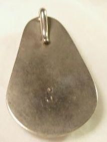 Sterling Silver Turquoise Pendant by Milton Tsosie Navajo Native