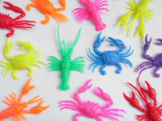 Kid Toys Mix Sea Food Animals Lobsters Crab Prawn Shrimp