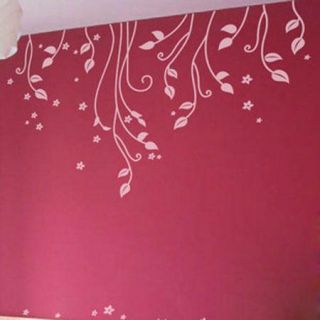 Flower in Wind Wall Decal Living Room Sticker Wallpaper Decal