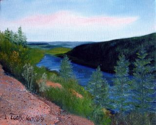 Maine Acadia Pond Original Plein Air Impressionism Landcape Oil