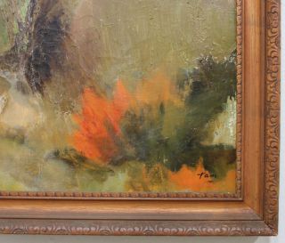 Large Abstract Oil Painting Reuben Tam 1916 1991