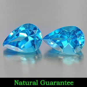 14 Ct Matching Pair Natural London Blue Topaz Gemstone