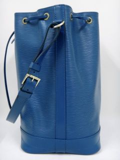 Louis Vuitton Blue Epi Noe Large Drawstring Bucket Bag M44005