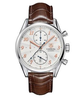 TAG Heuer Watch, Mens Swiss Automatic Chronograph Carrera Brown