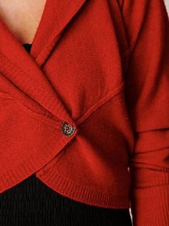 New Free People Sweet Red Riding Hood Cashmere Cardigan Shrug Sweater