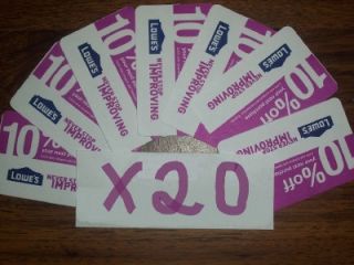 20 Lowes Home Imp 10 Off Coupons Depot Exp Feb 2013 2 15 13 Newest